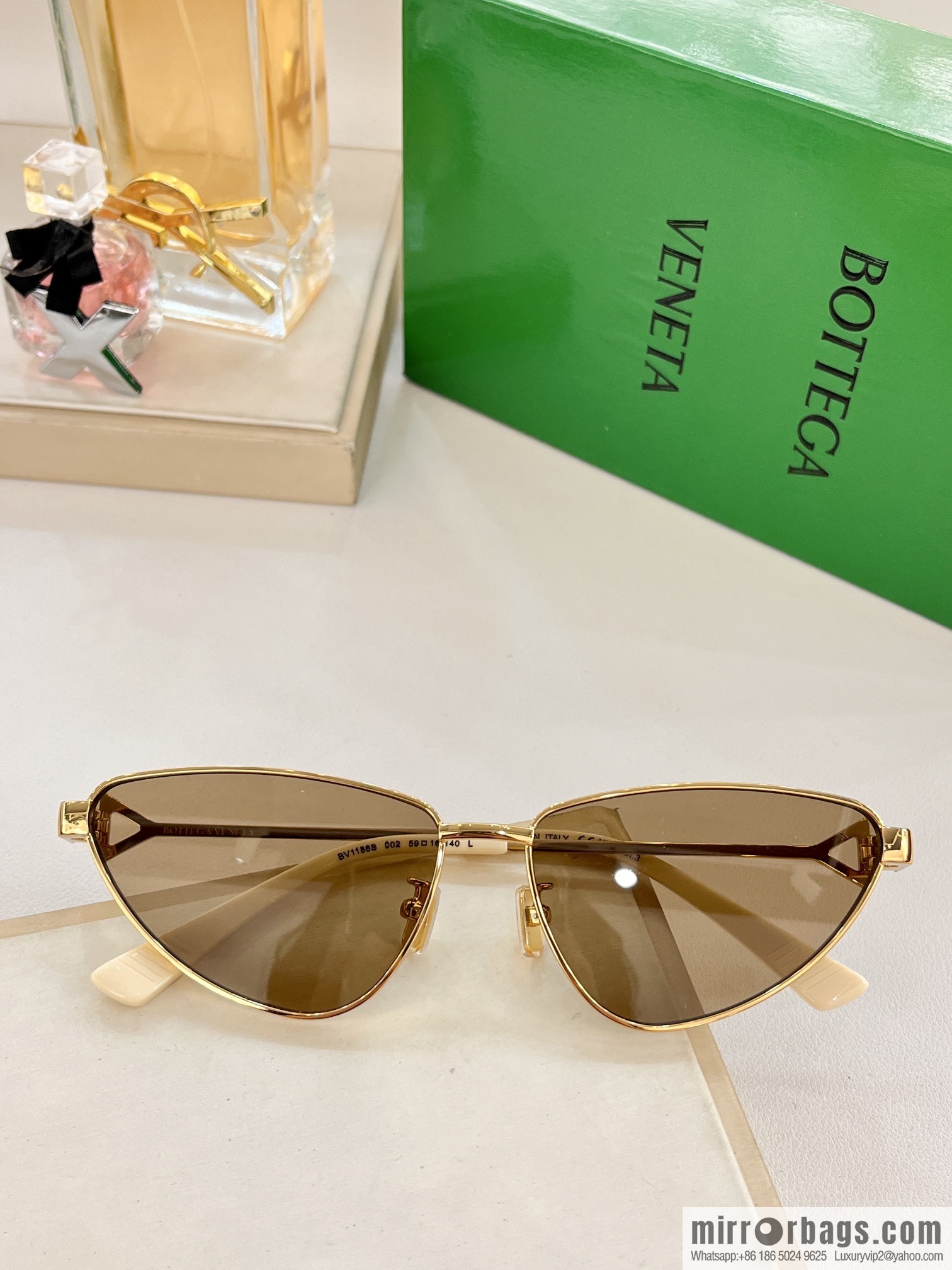 Bottega Veneta Metal Frame Women's Sunglasses