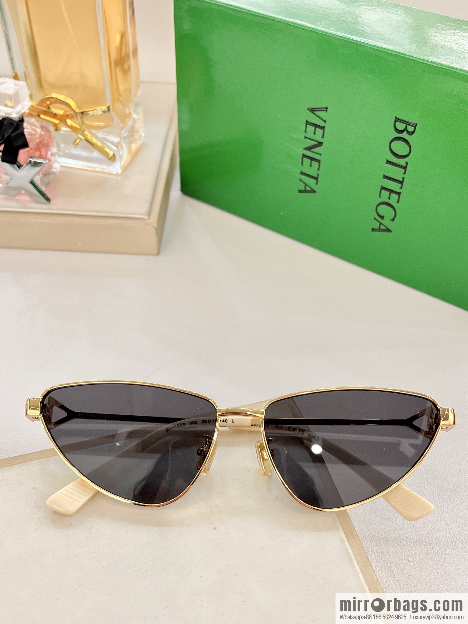Bottega Veneta Metal Frame Women's Sunglasses