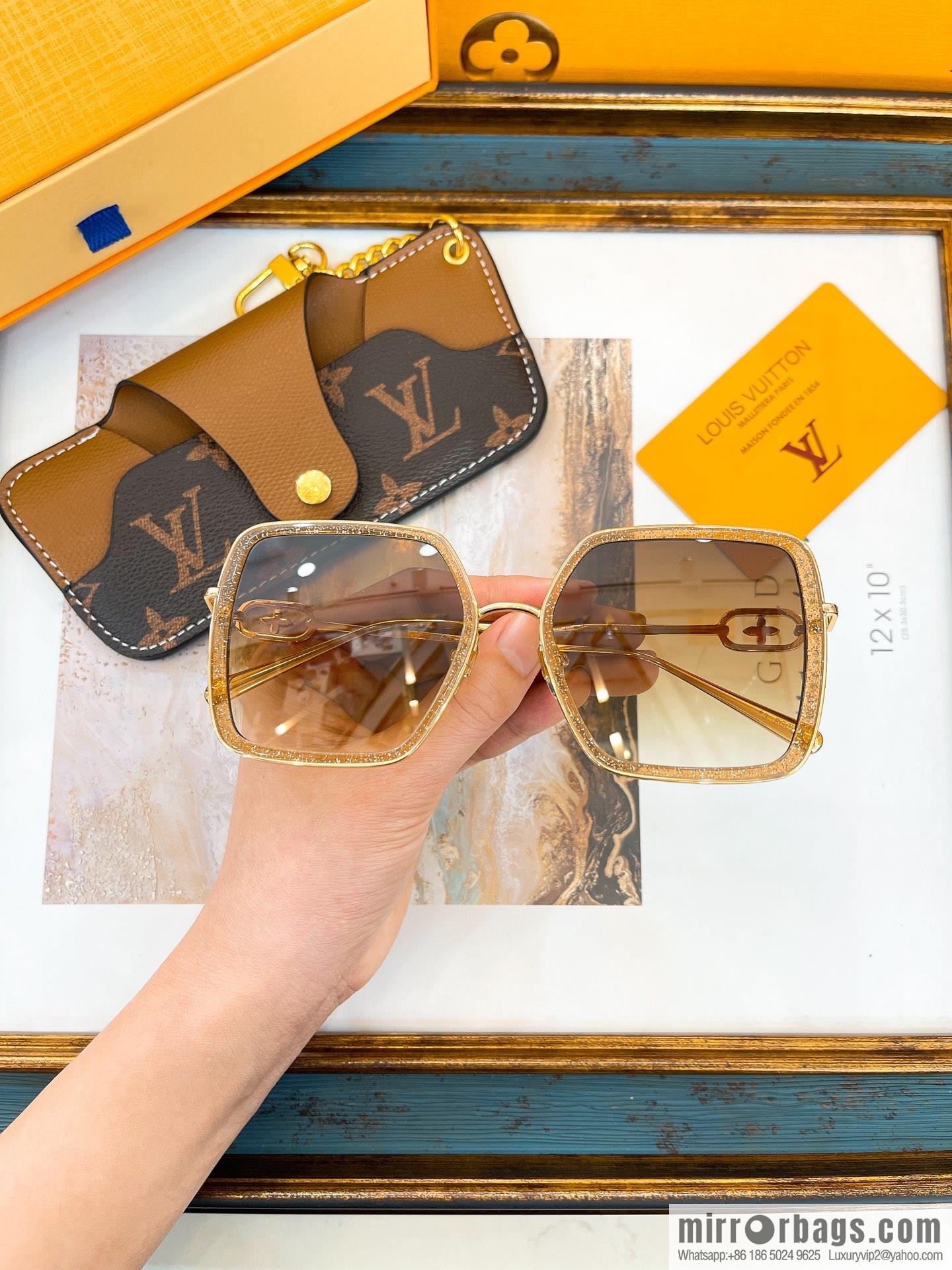 LV Louis Vuitton Square Unisex Sunglasses