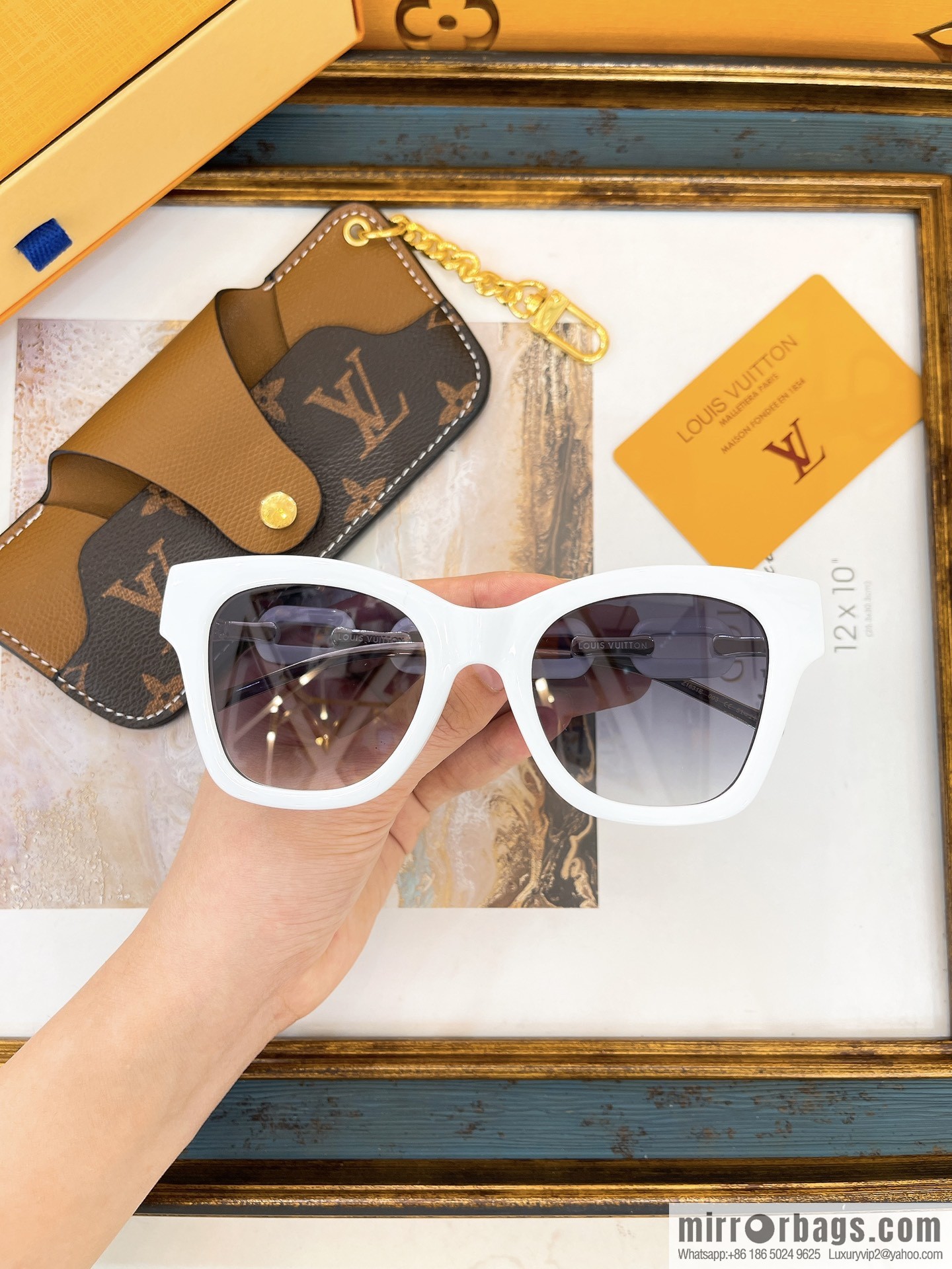 LV Louis Vuitton Square Unisex Sunglasses
