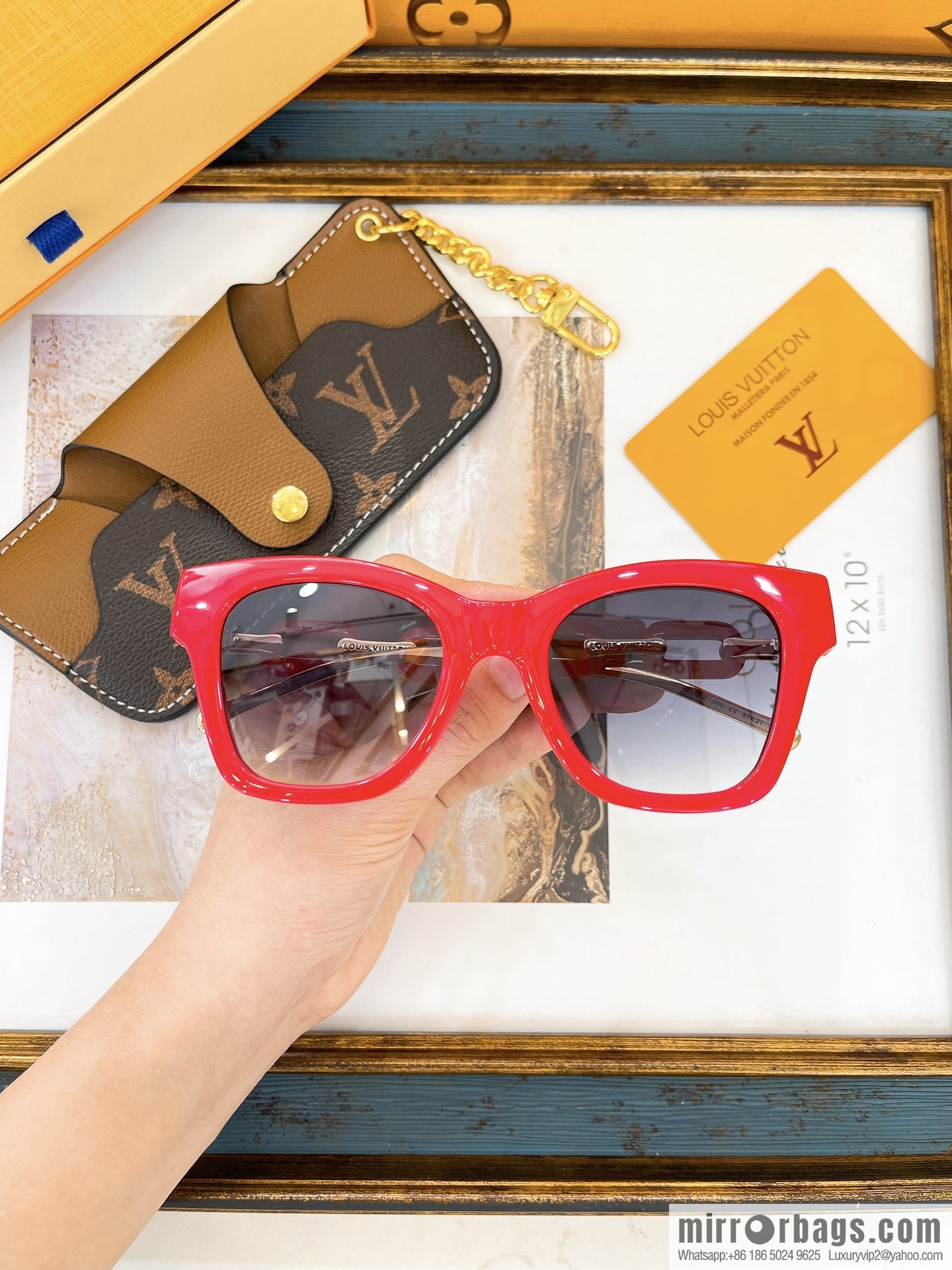 LV Louis Vuitton Square Unisex Sunglasses