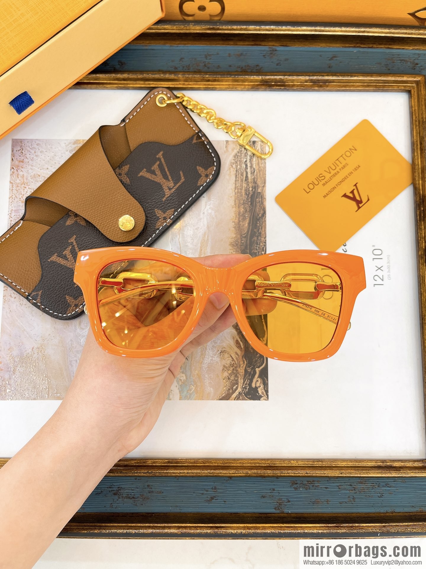 LV Louis Vuitton Square Unisex Sunglasses