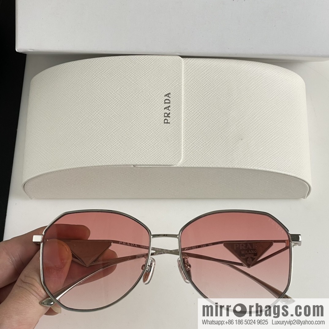 Prada Triangle Design Temple Women's Sunglasses