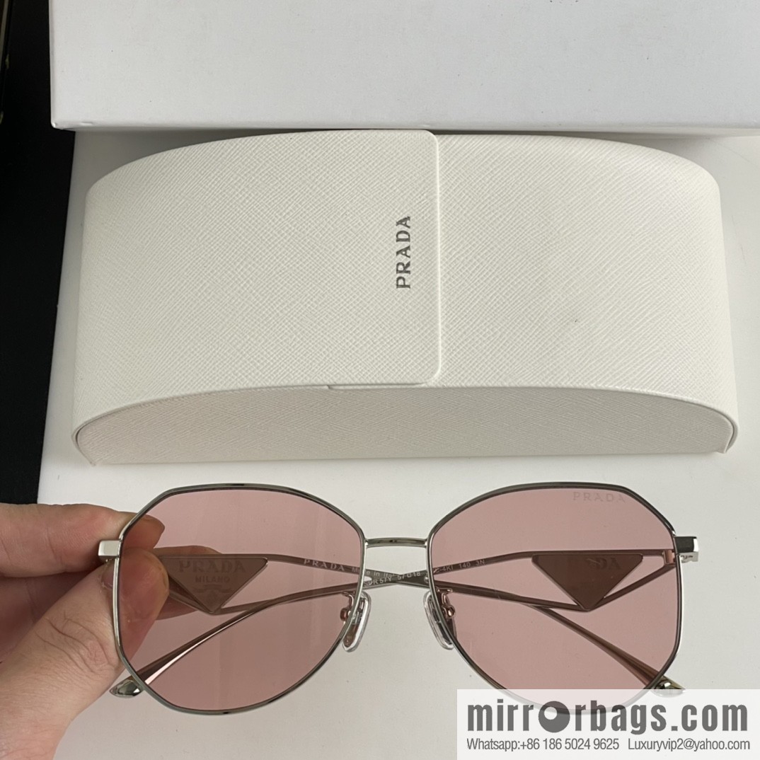 Prada Triangle Design Temple Women's Sunglasses