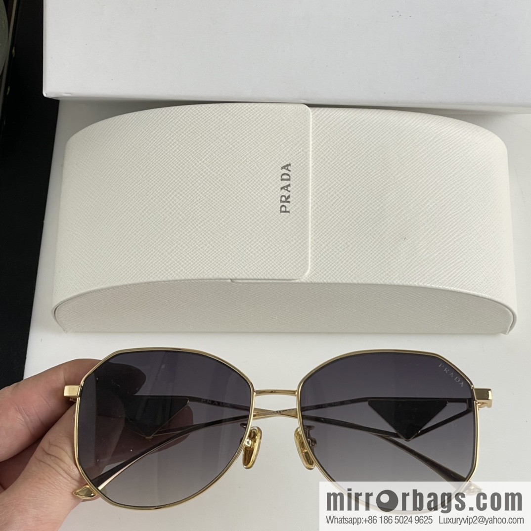 Prada Triangle Design Temple Women's Sunglasses