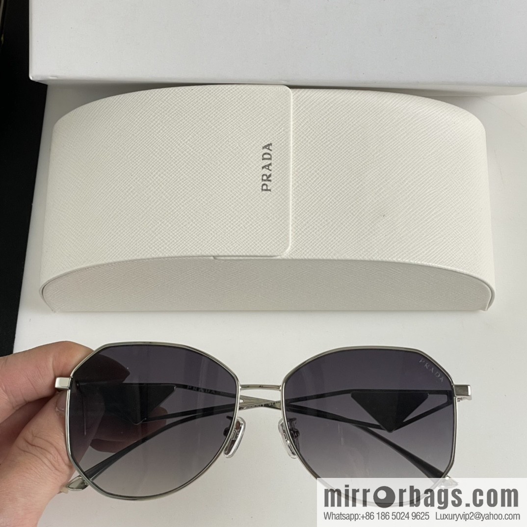 Prada Triangle Design Temple Women's Sunglasses
