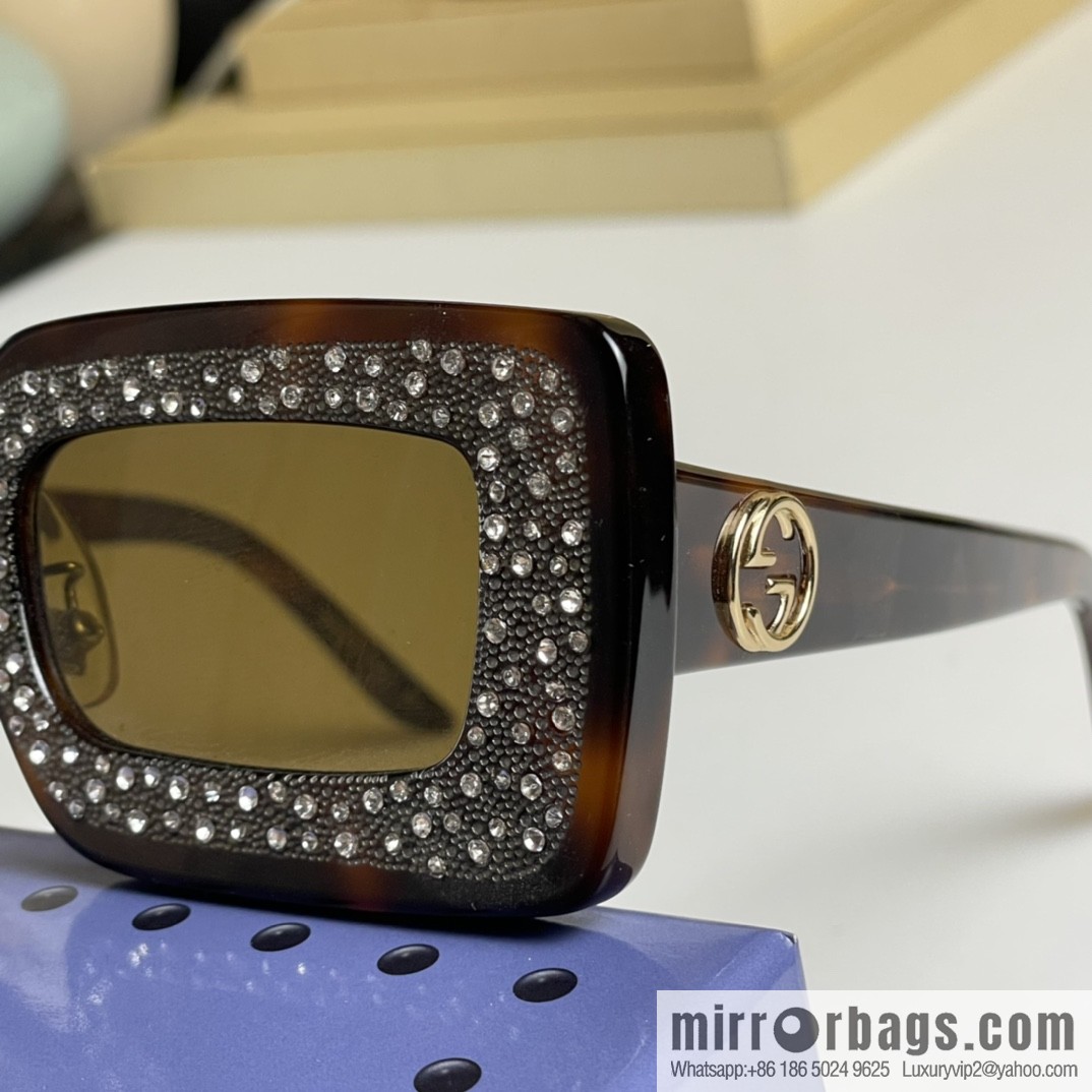 GUCCI Gucci official website catwalk model square frame women's sunglasses
