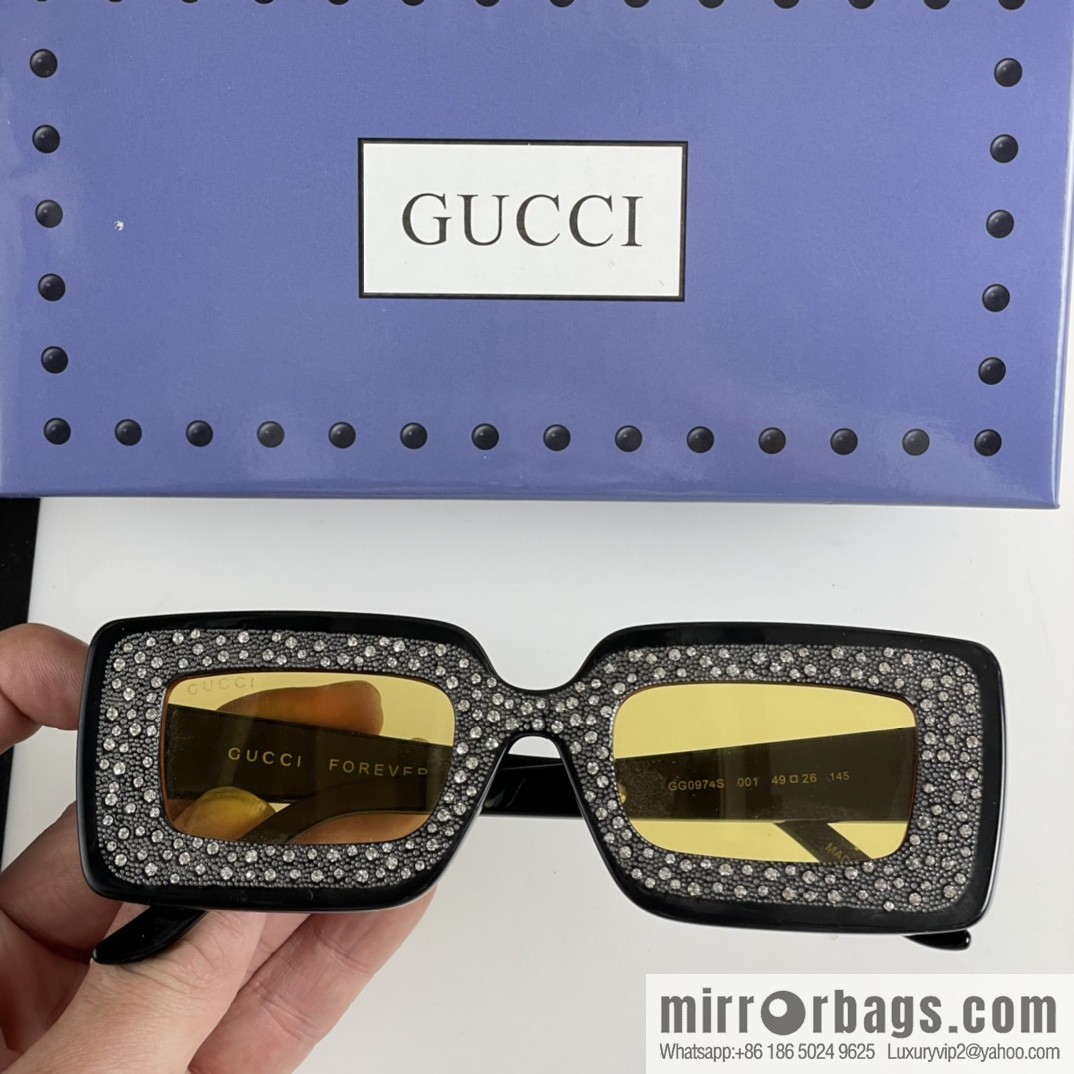 GUCCI Gucci official website catwalk model square frame women's sunglasses