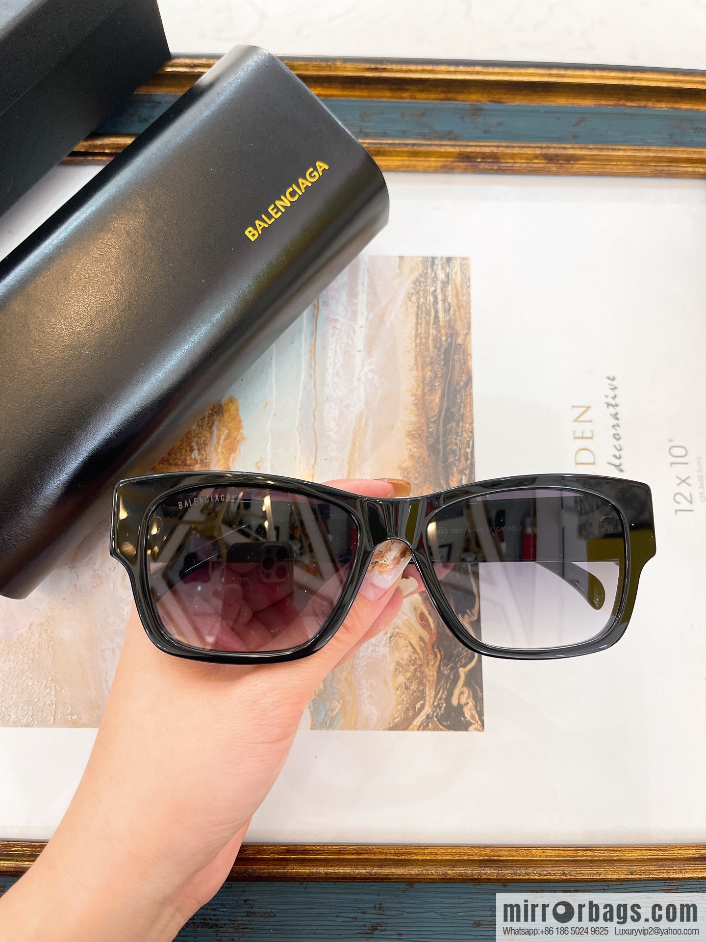 BALENCIAGA Balenciaga square frame unisex sunglasses