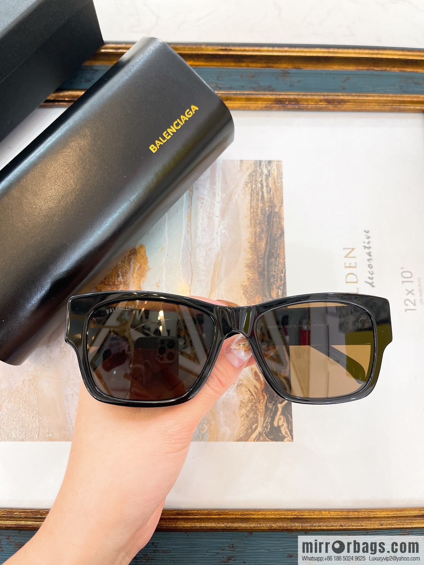 BALENCIAGA Balenciaga square frame unisex sunglasses