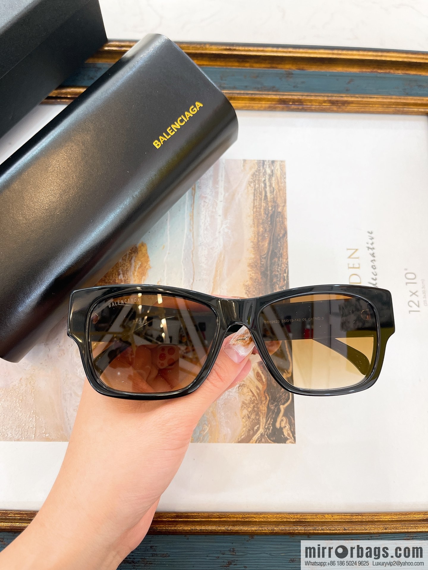 BALENCIAGA Balenciaga square frame unisex sunglasses