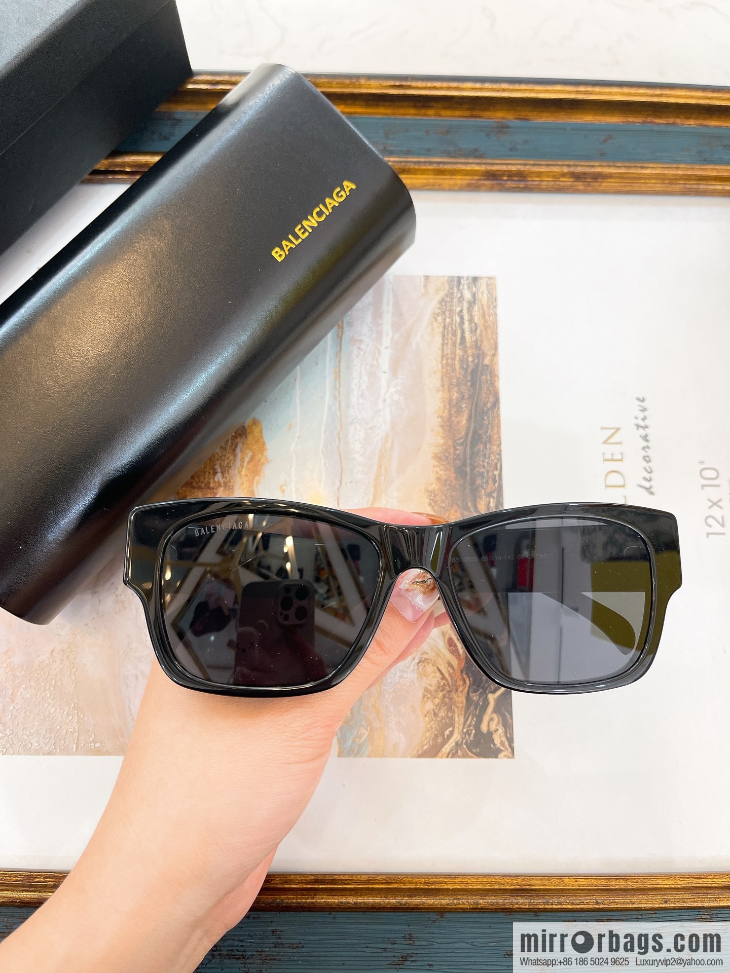 BALENCIAGA Balenciaga square frame unisex sunglasses