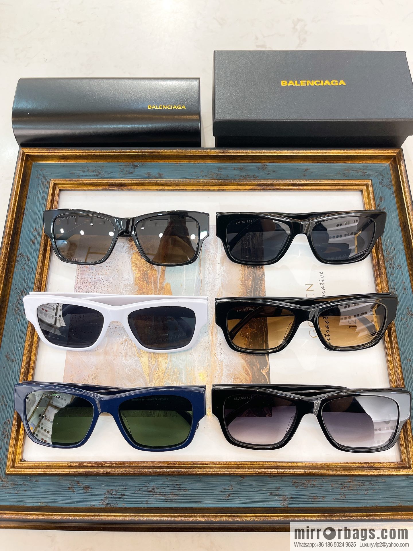 BALENCIAGA Balenciaga square frame unisex sunglasses