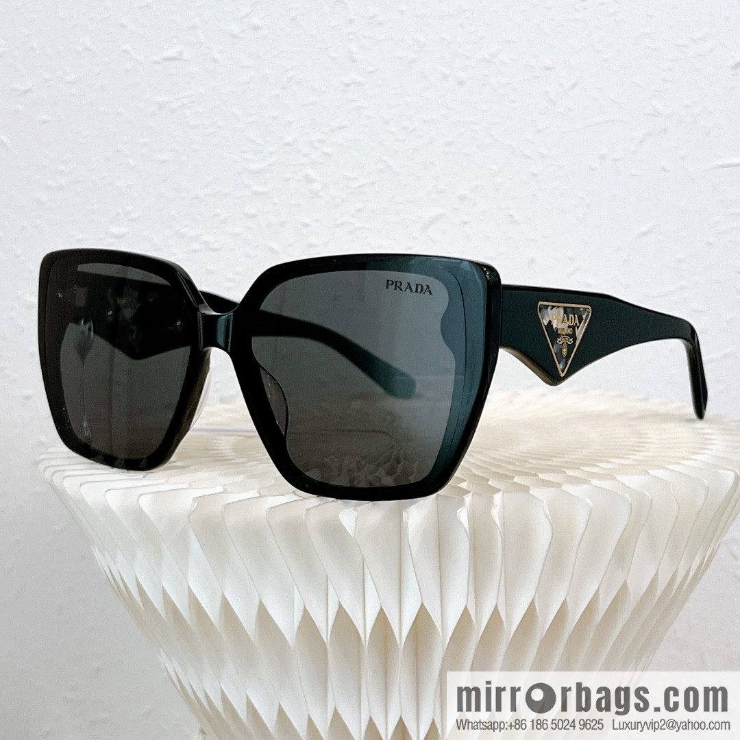 PRADA temple triangle embellished sunglasses