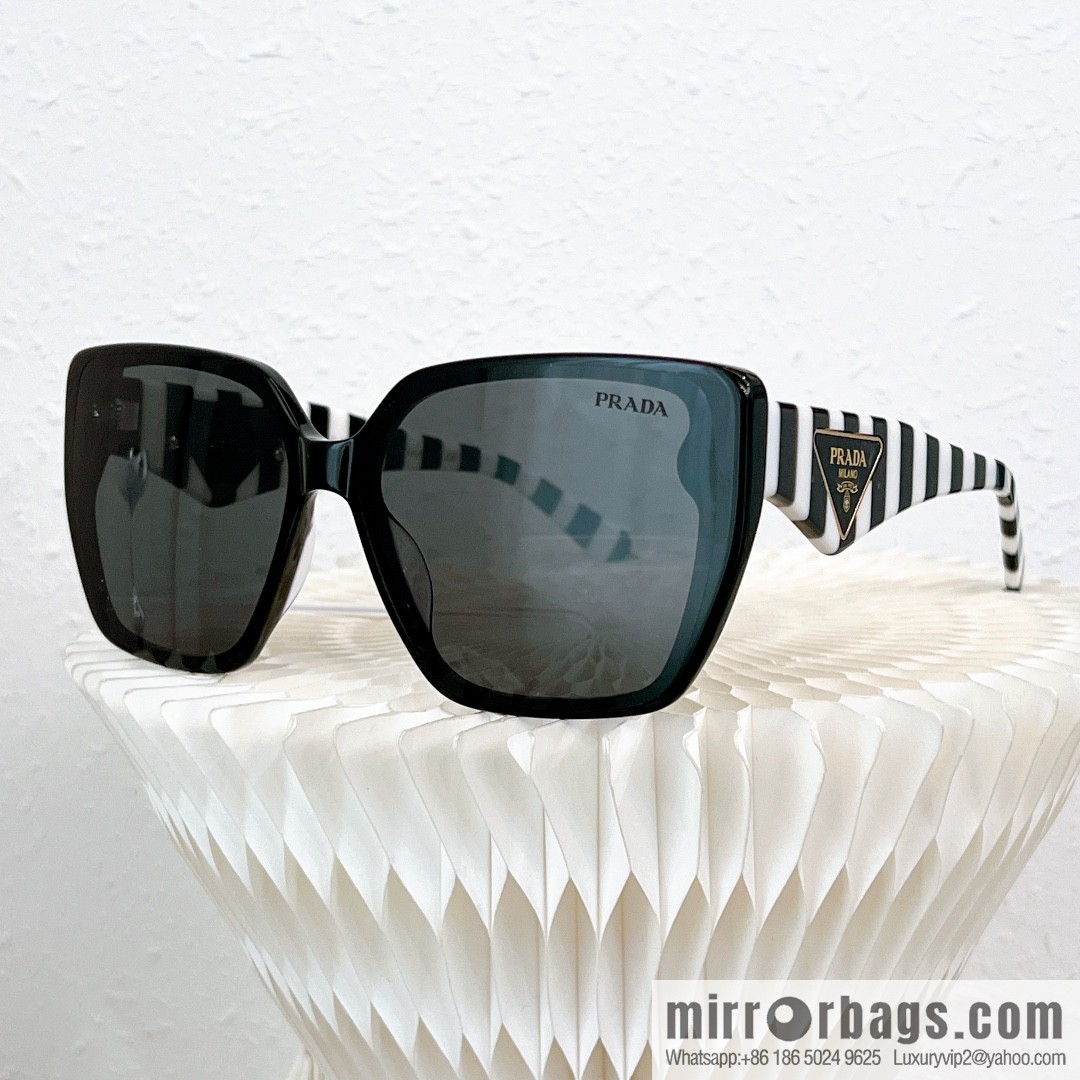 PRADA temple triangle embellished sunglasses