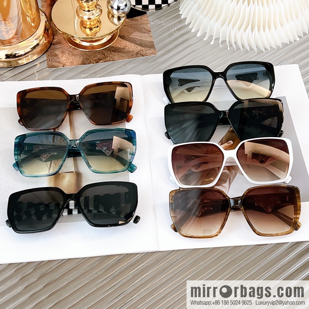 PRADA temple triangle embellished sunglasses