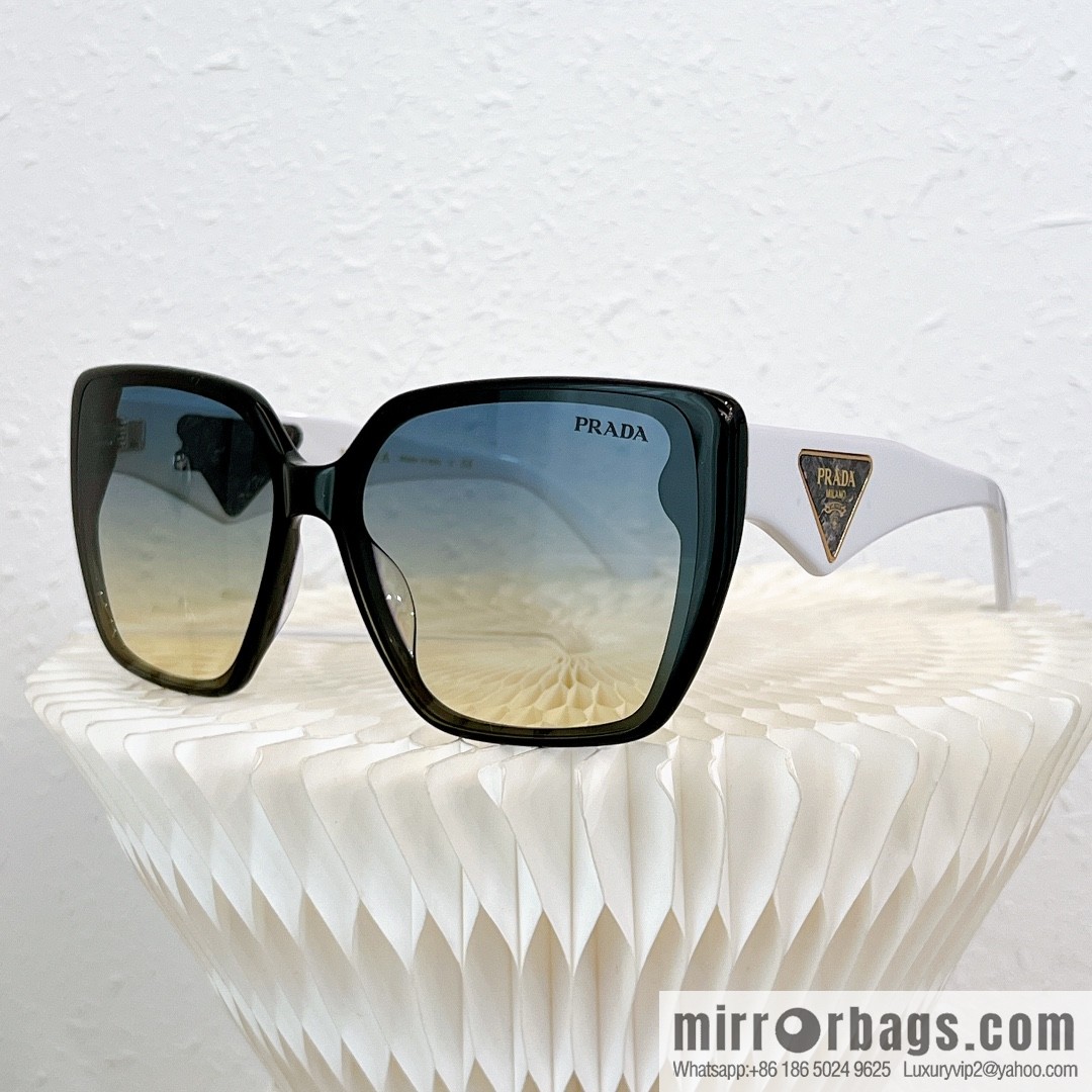 PRADA temple triangle embellished sunglasses
