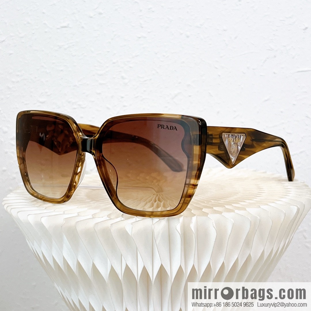 PRADA temple triangle embellished sunglasses