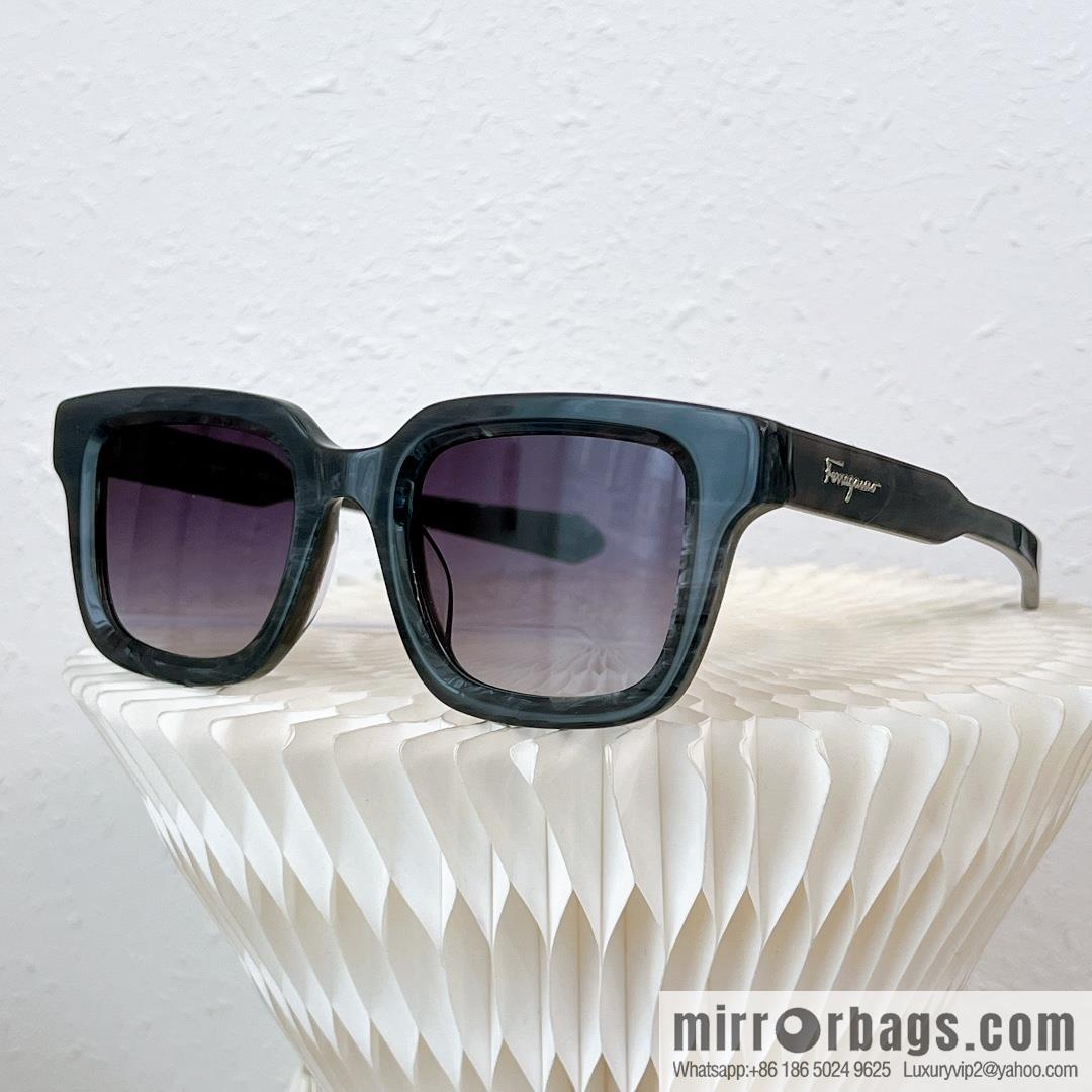 Ferragamo square unisex sunglasses