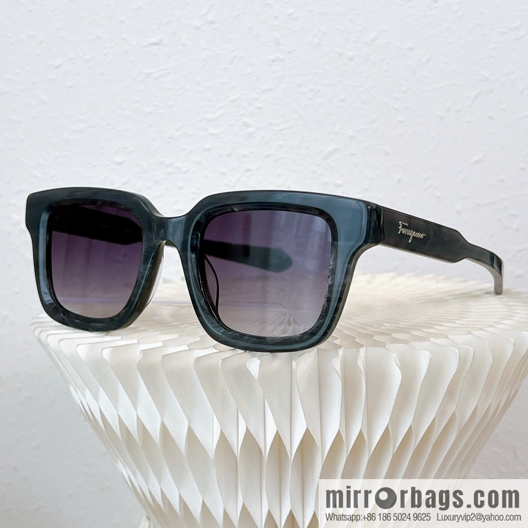 Ferragamo square unisex sunglasses