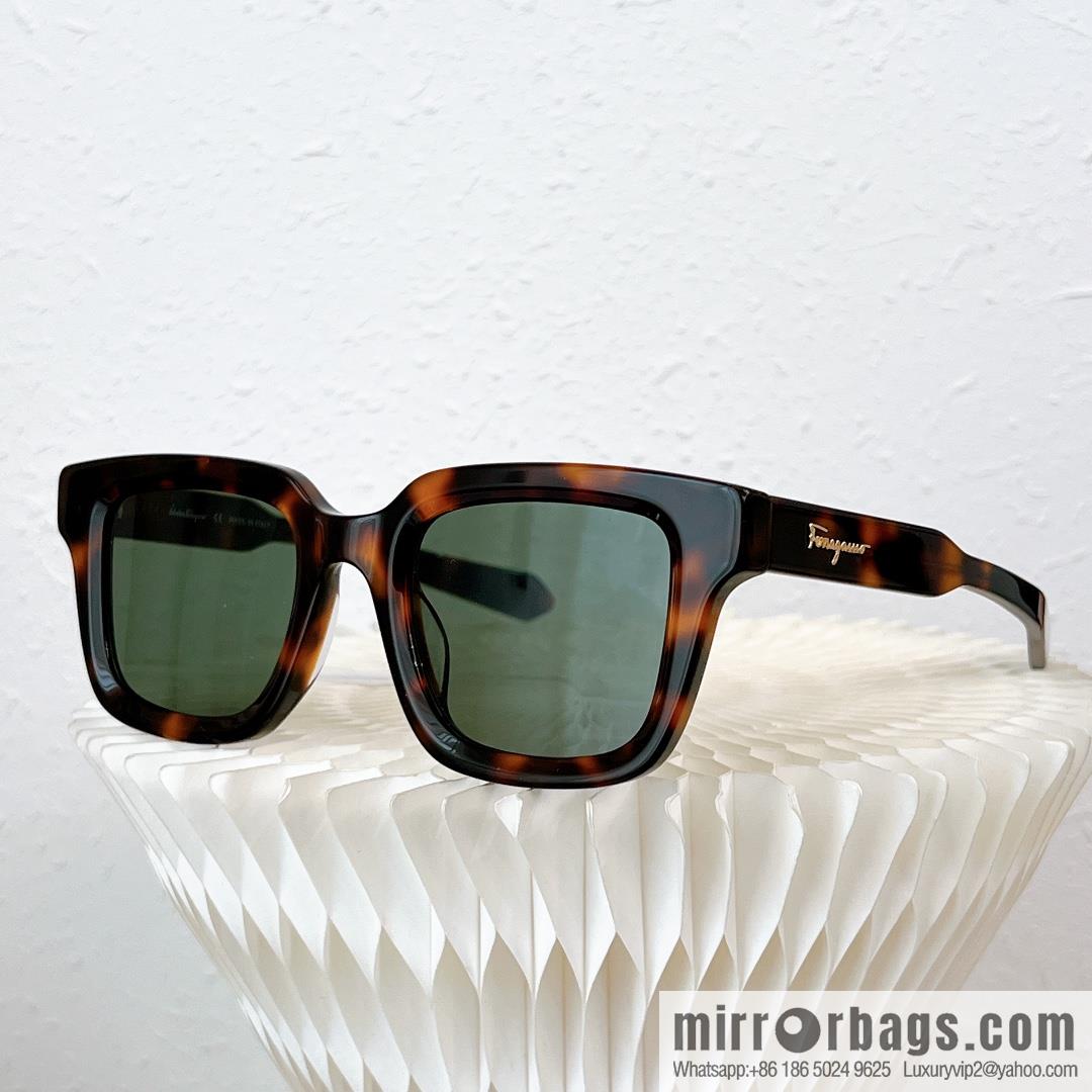 Ferragamo square unisex sunglasses