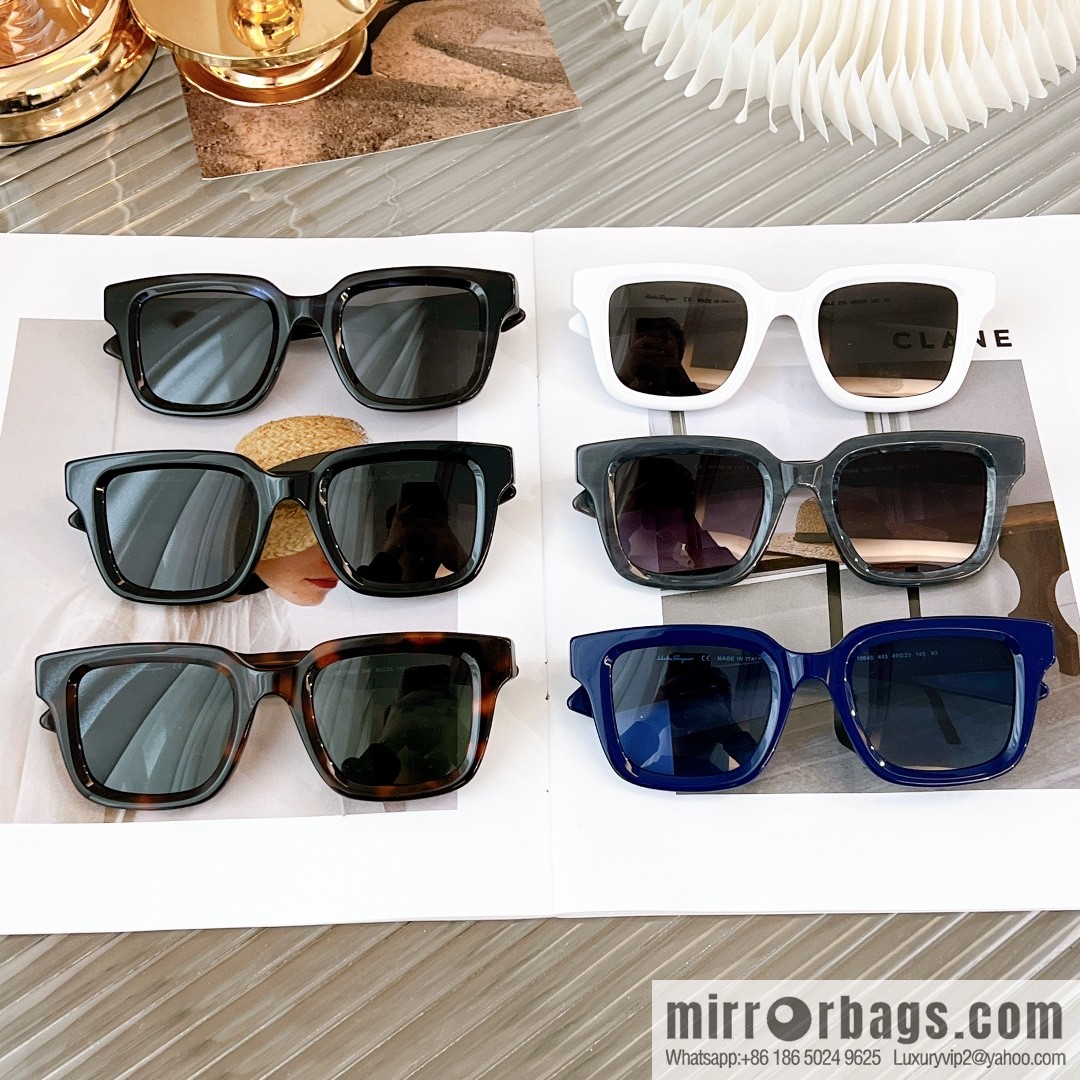 Ferragamo square unisex sunglasses
