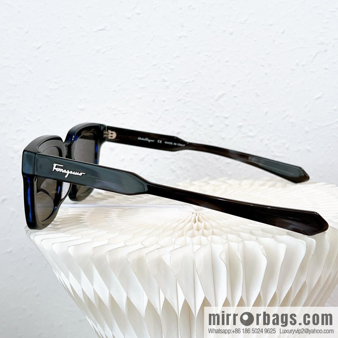Ferragamo square unisex sunglasses