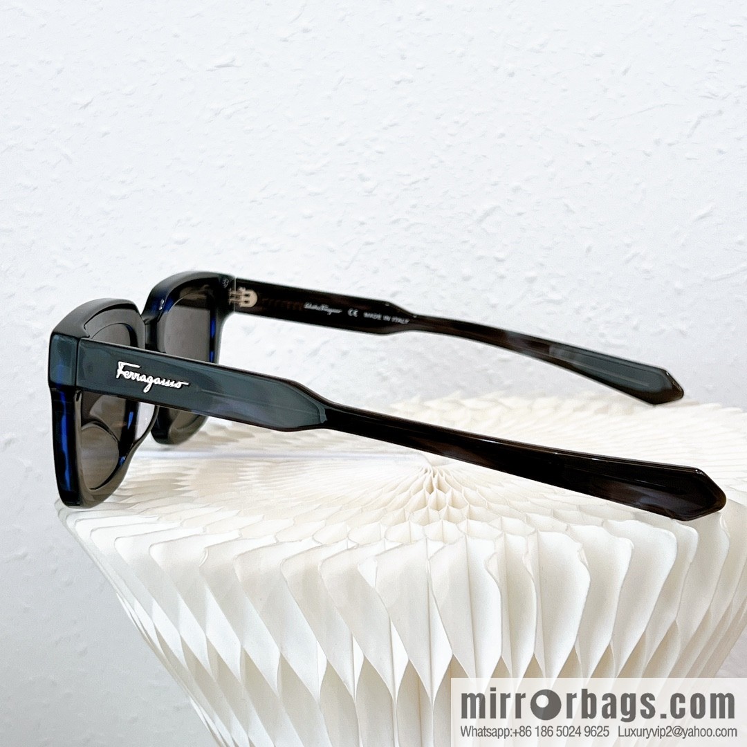 Ferragamo square unisex sunglasses