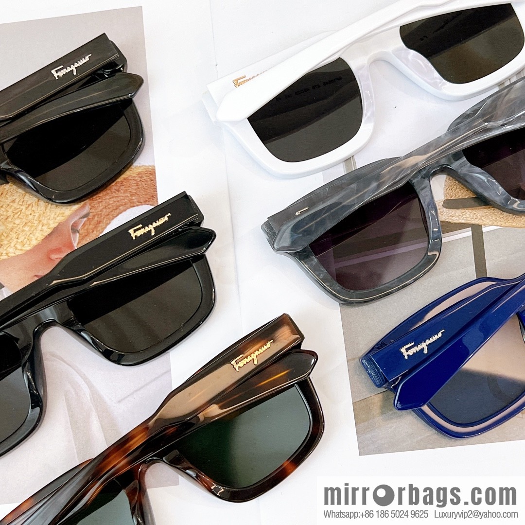 Ferragamo square unisex sunglasses
