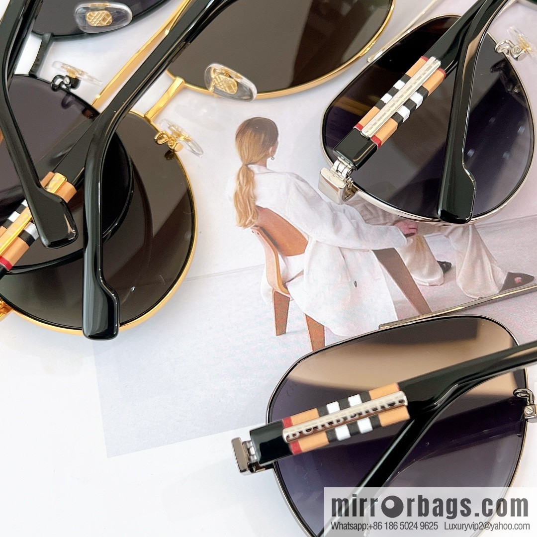 Burberry Oval Frame Unisex Sunglasses