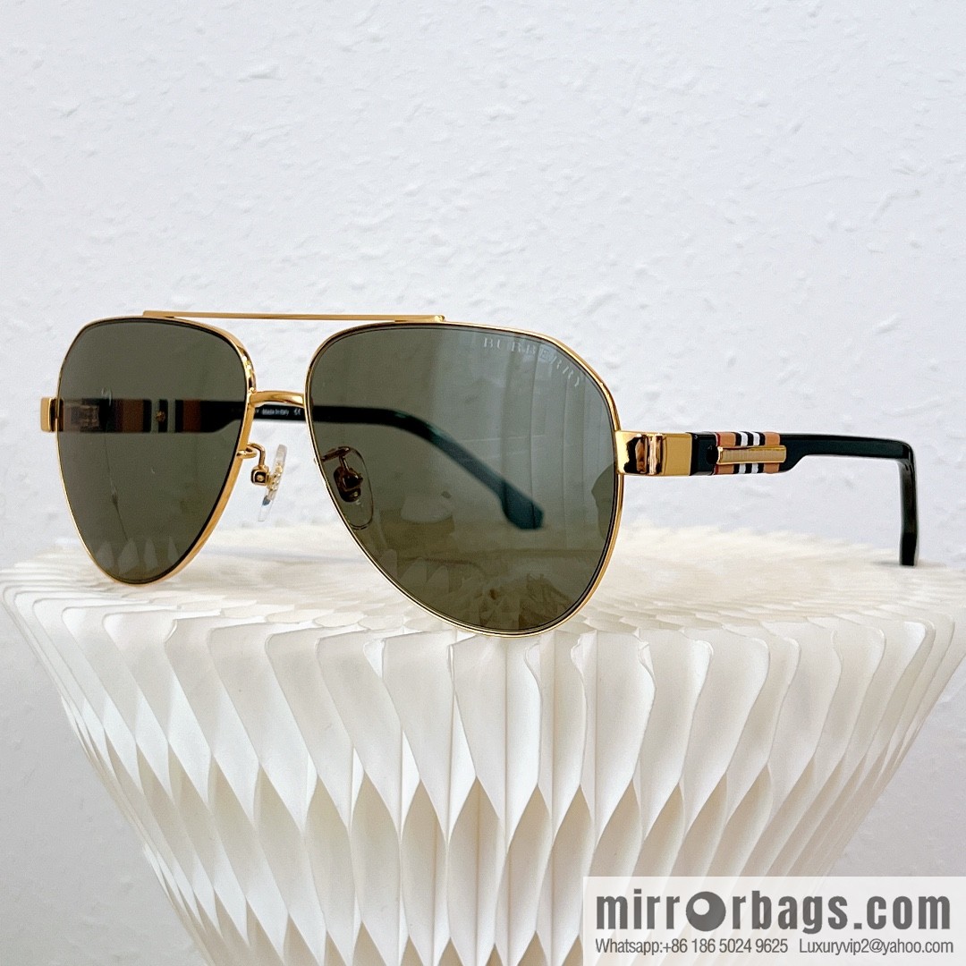 Burberry Oval Frame Unisex Sunglasses