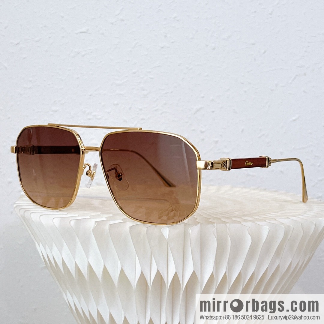 Cartier Metal Box Men's Sunglasses