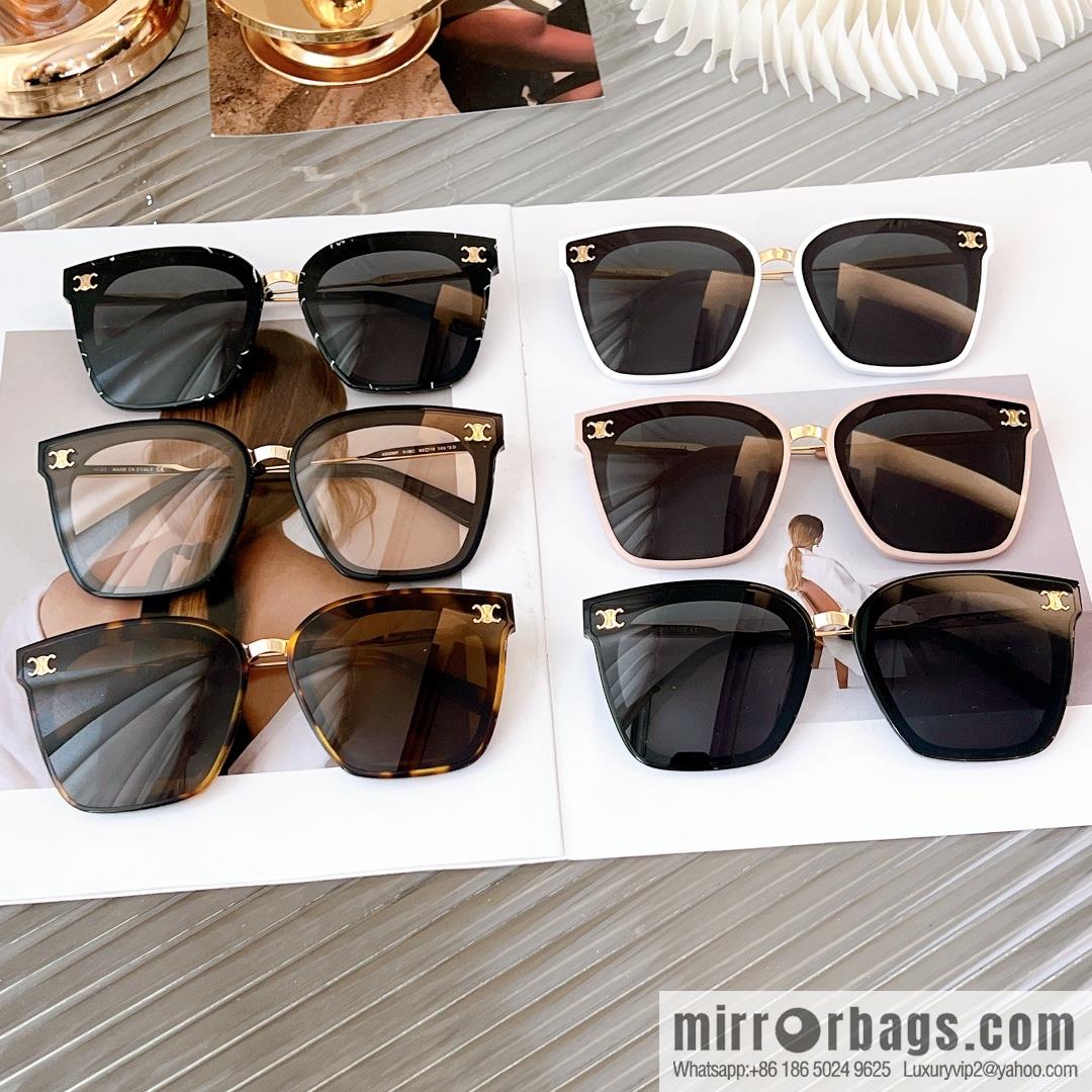 CELINE Celine Arc de Triomphe temple letter logo square sunglasses