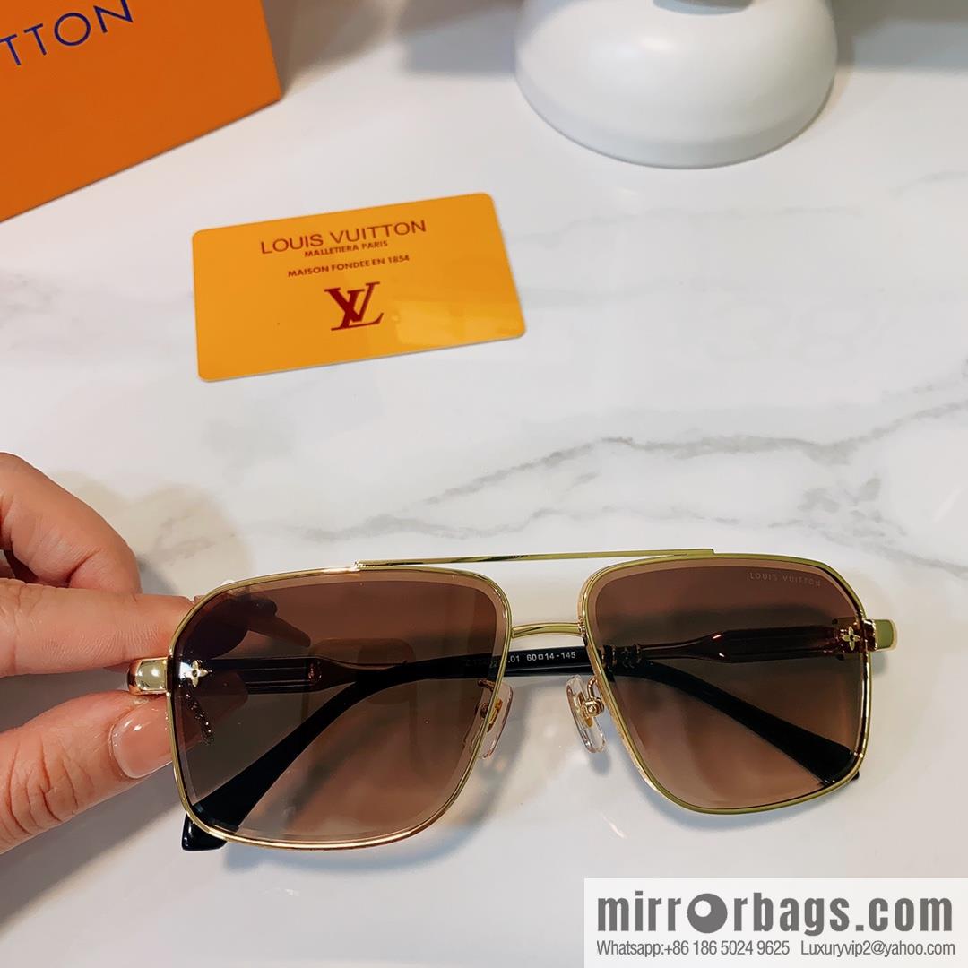 LV Louis Vuitton square unisex sunglasses