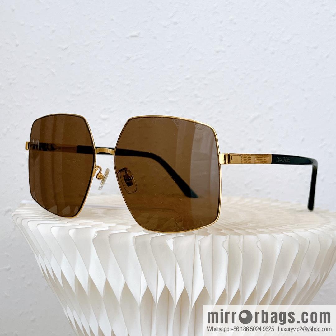 LV Louis Vuitton Metal Large Frame Unisex Sunglasses