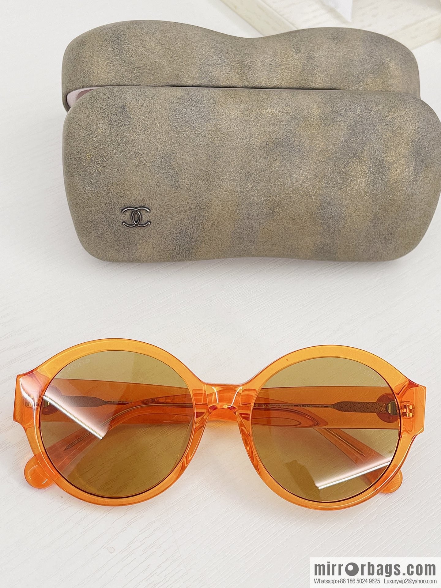 Chanel round plate women's sunglasses