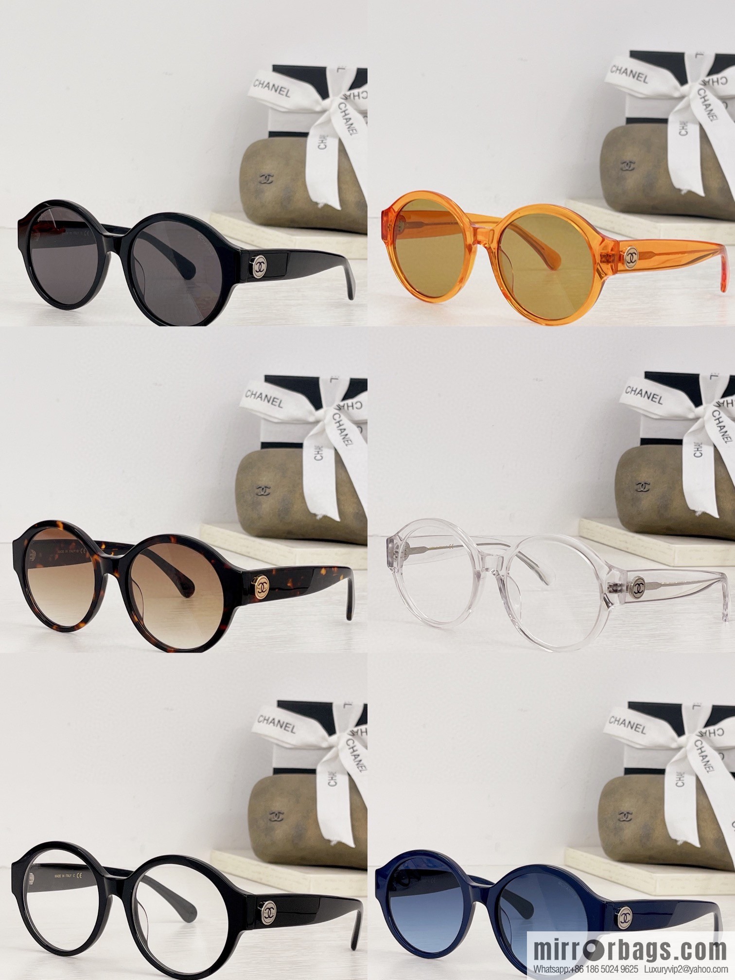 Chanel round plate women's sunglasses