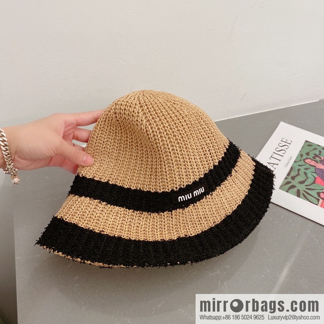 Miumiu Miu Miu spring and autumn 23-year-old knitted top hat