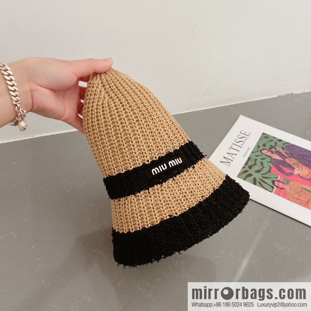 Miumiu Miu Miu spring and autumn 23-year-old knitted top hat