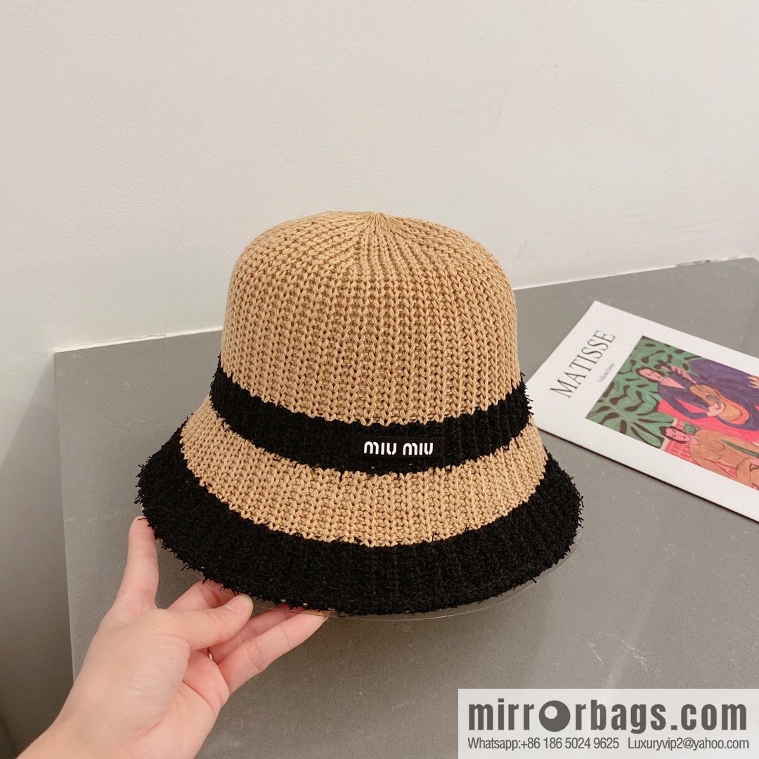 Miumiu Miu Miu spring and autumn 23-year-old knitted top hat