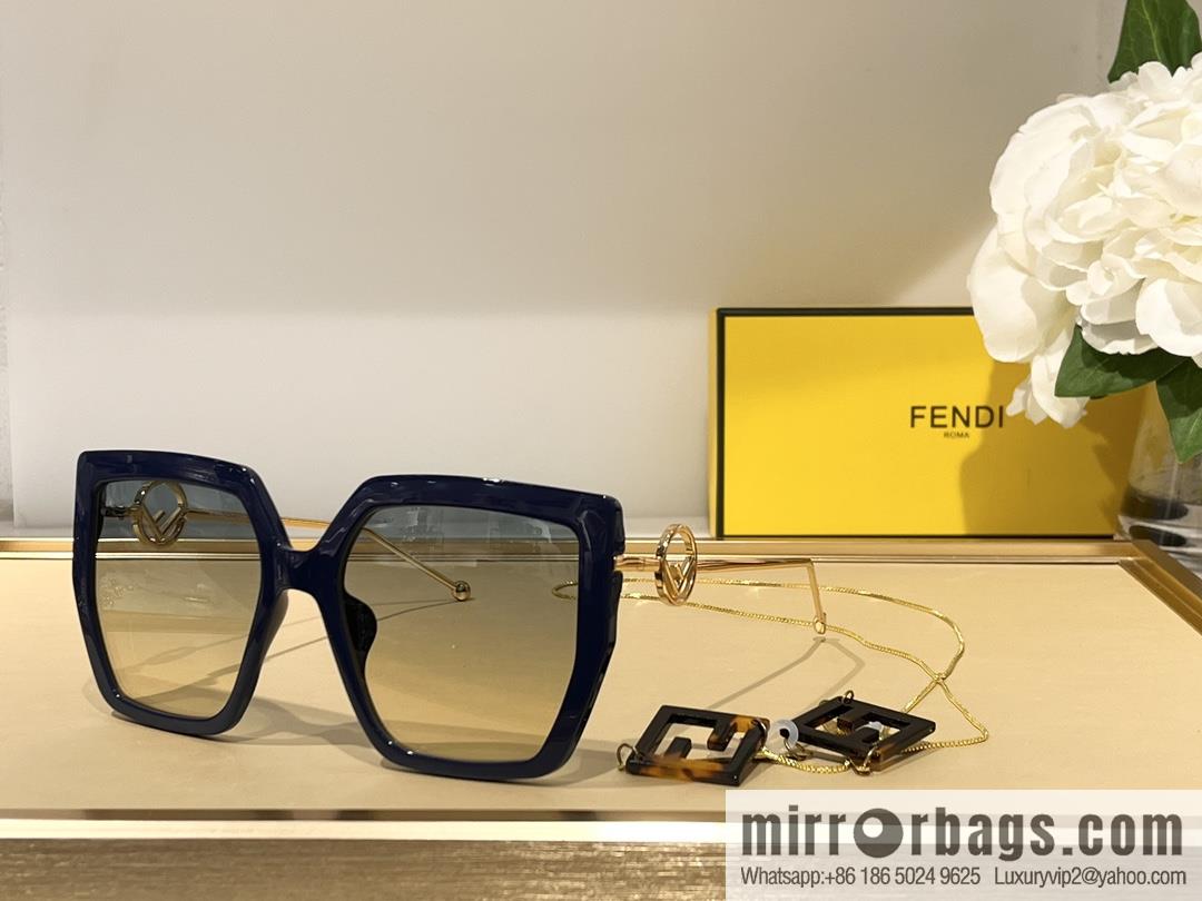 Fendi classic large square women's sunglasses