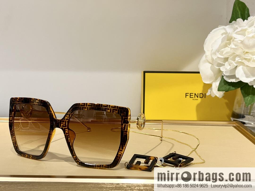 Fendi classic large square women's sunglasses