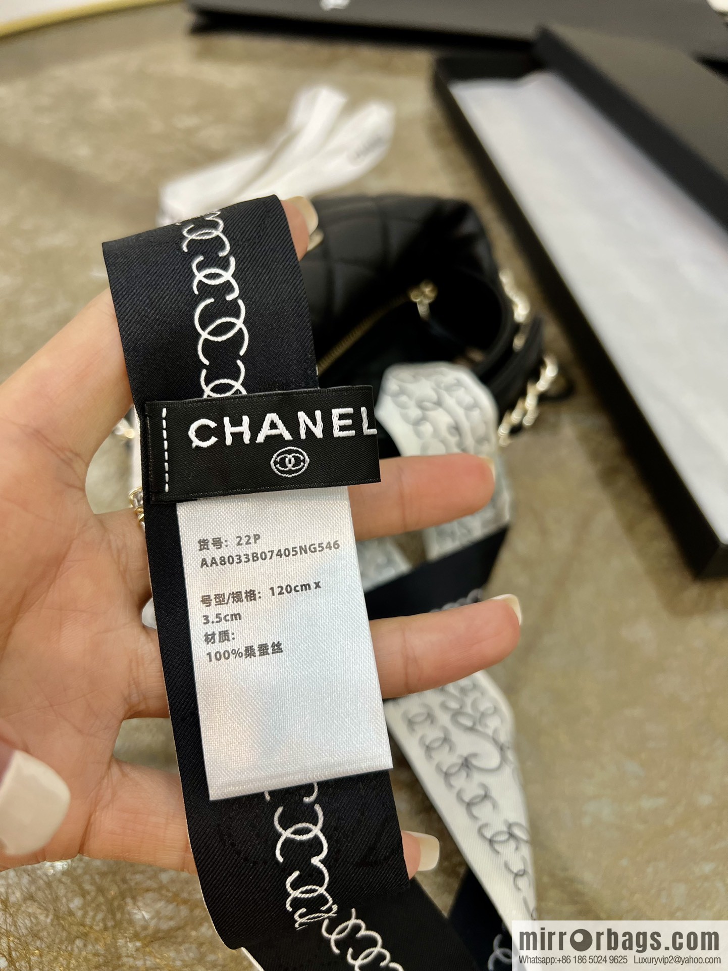 CHANEL Chanel camellia jacquard fabric 100% silk headband