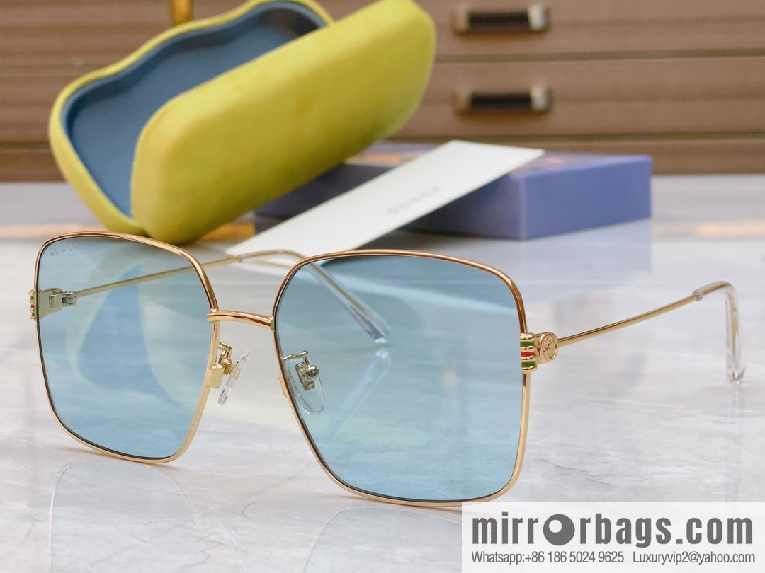 GUCCI Gucci's new retro gold silk simple sunglasses sunglasses