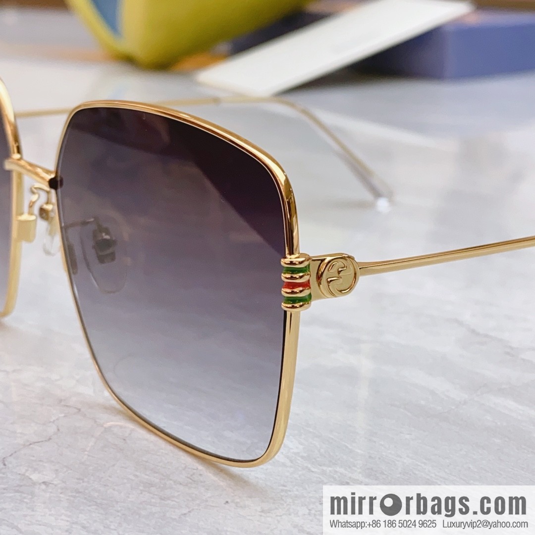 GUCCI Gucci's new retro gold silk simple sunglasses sunglasses