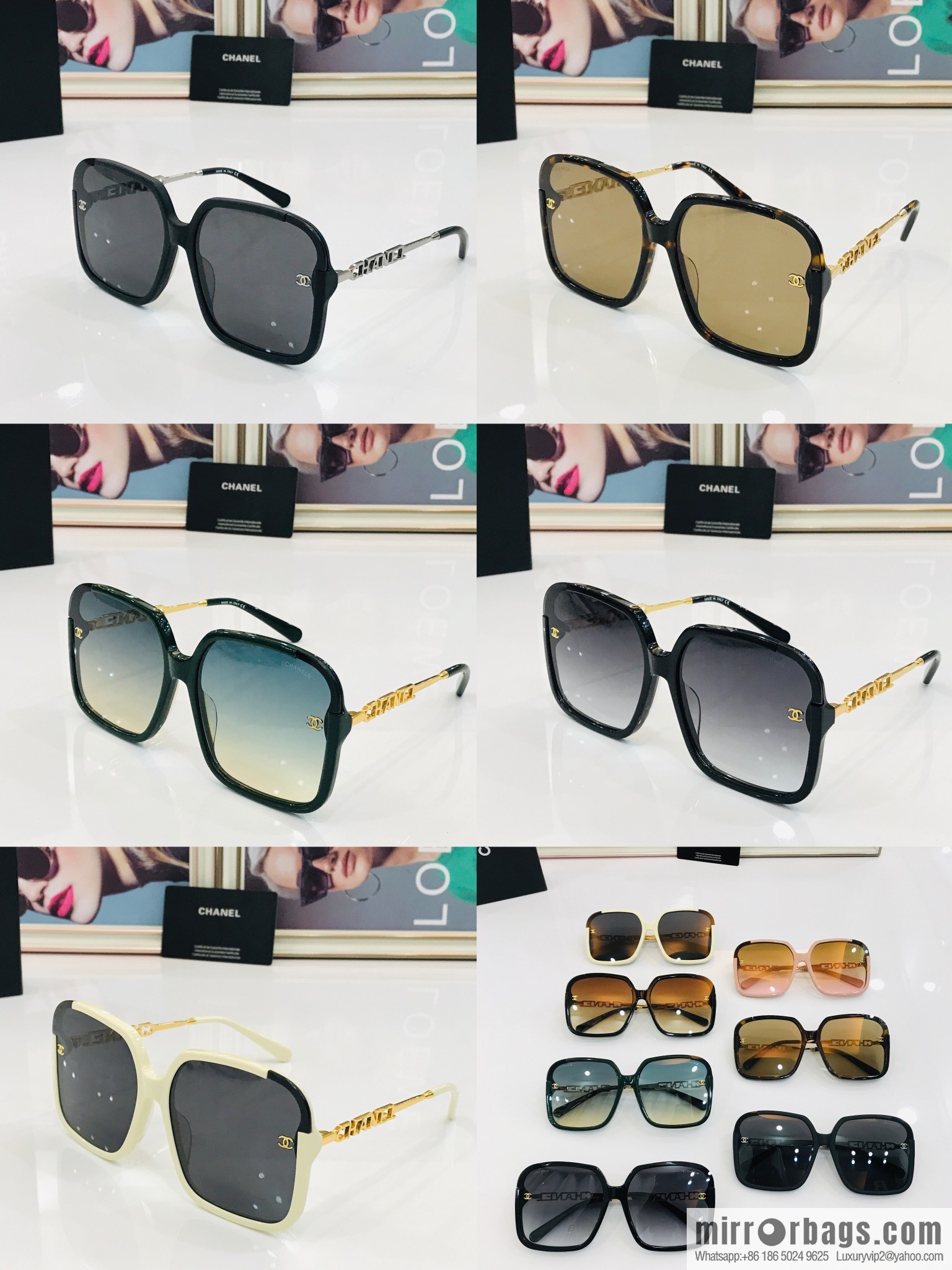 Chanel square women's sunglasses