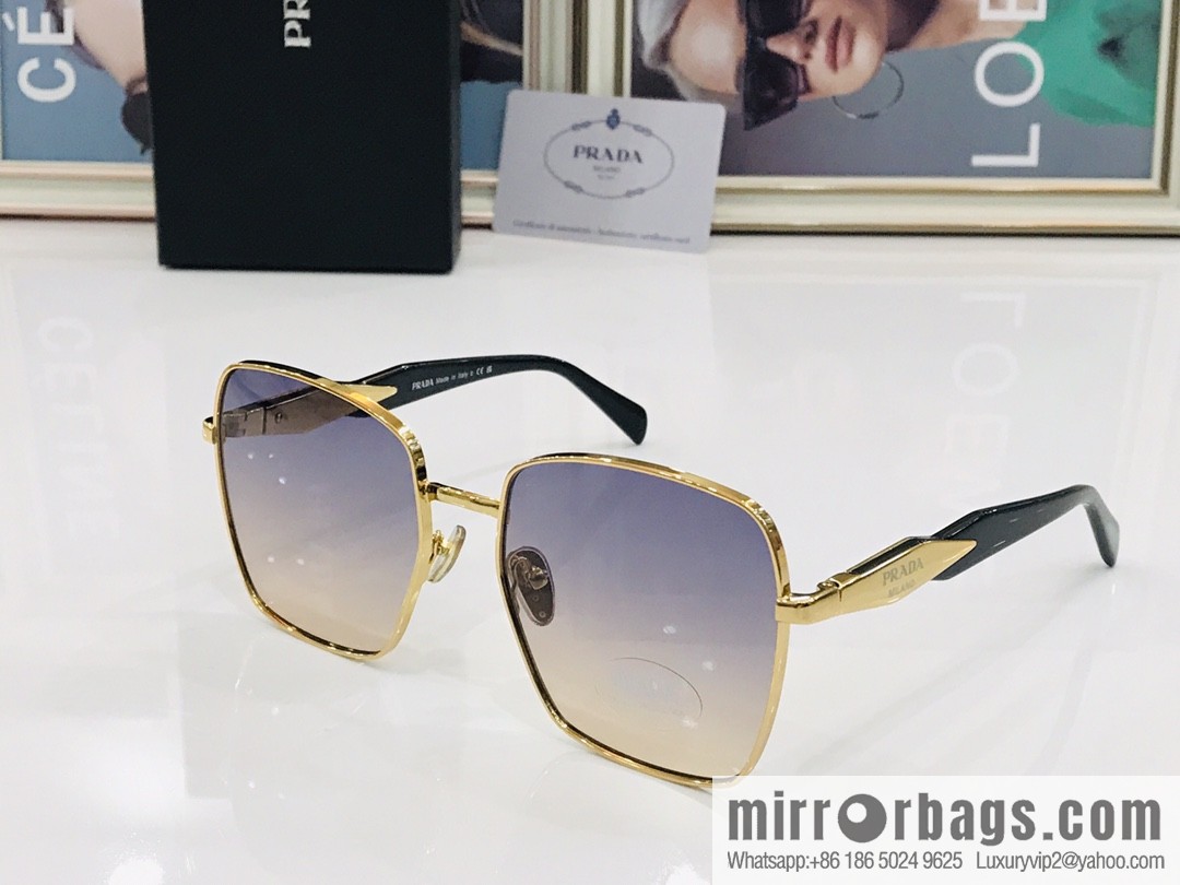 PRADA Metal Frame Unisex Sunglasses