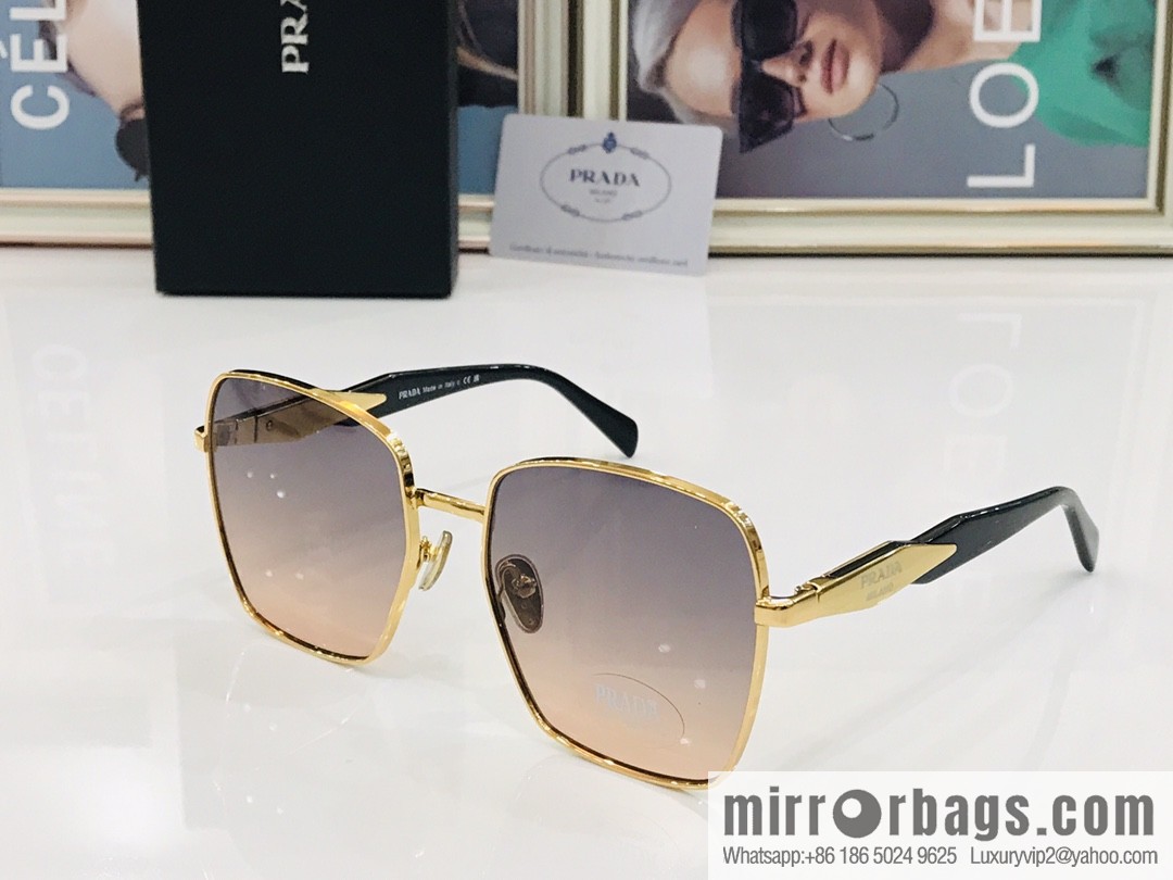 PRADA Metal Frame Unisex Sunglasses