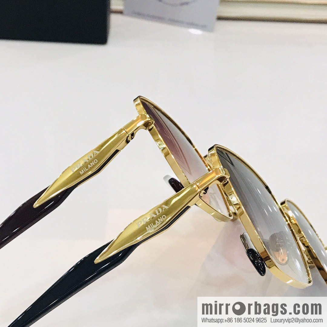 PRADA Metal Frame Unisex Sunglasses
