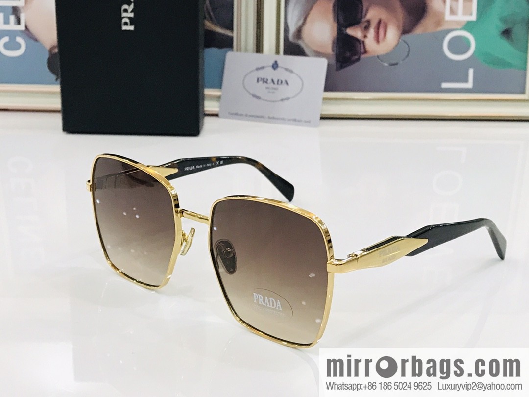 PRADA Metal Frame Unisex Sunglasses